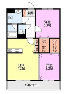 RESIDENCE Hill West裏館【2階】の間取り
