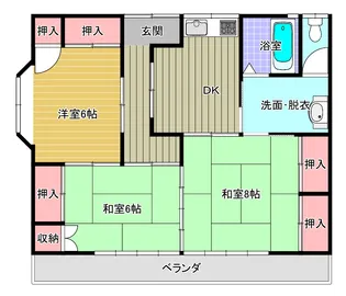 ニューライフ角田【2階】の間取り