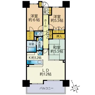 サンクレイドル高崎問屋町ステーションアリーナ【13階】の間取り
