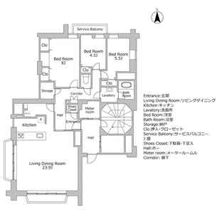 音羽ハウス【10階】の間取り