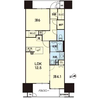 レ・ジェイド上通 302号【3階】の間取り