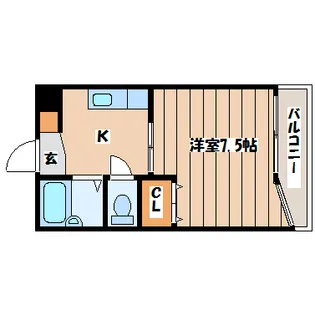 旭コンフォート越路【4階】の間取り