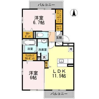 ブランクレール【2階】の間取り