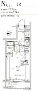 シャンファーレ東京ノース【4階】の間取り