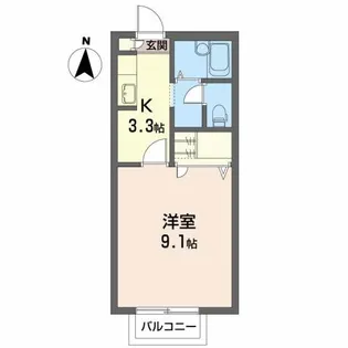 メゾン・フリージア【1階】の間取り