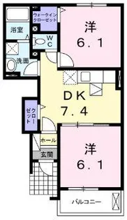 アルデーアA【1階】の間取り
