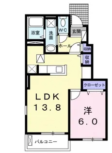 埼玉県川越市大字南田島【アパート】の間取り