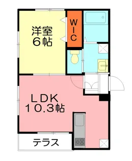 サニーハイツ茅ヶ崎【1階】の間取り