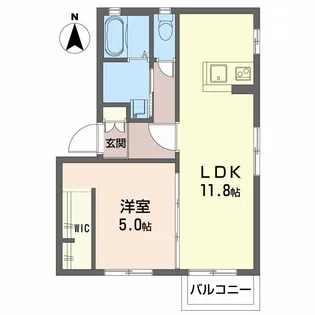 ファミールM・K-E【2階】の間取り
