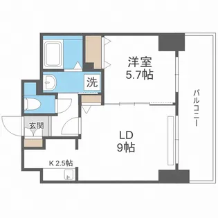 ティアラタワー中島倶楽部【9階】の間取り