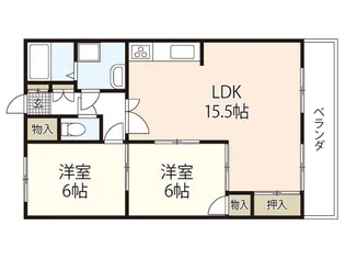 シャルム肥後【1階】の間取り