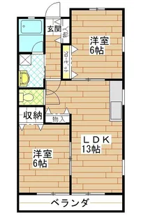 メゾン・うらら【1階】の間取り