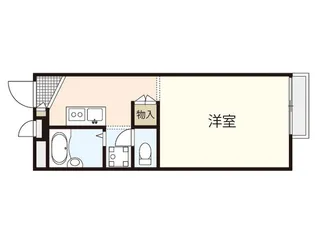 レオパレス若葉【1階】の間取り