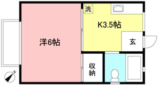 シャトルハイツB棟【2階】の間取り