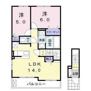 熊本県熊本市北区清水万石4【アパート】の間取り
