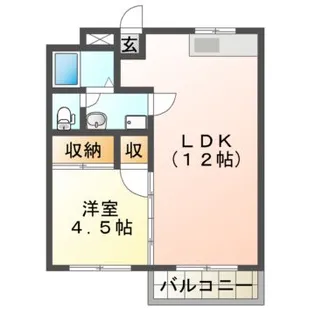 サンメゾンひきの【1階】の間取り