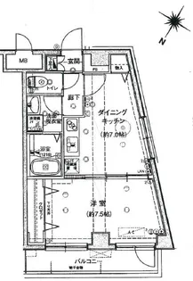 ヴィーダ文京関口【6階】の間取り