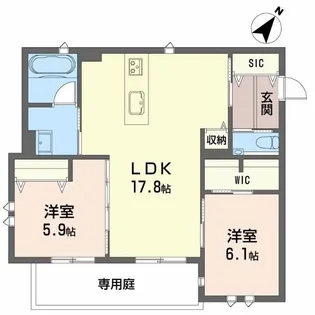 Branta House【1階】の間取り