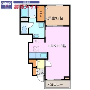 Y・Y Lily B棟【1階】の間取り