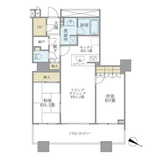 Brillia Mare 有明 TOWER&GARDEN【16階】の間取り