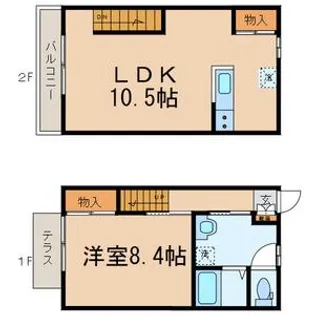 東京都小平市天神町2【アパート】の間取り