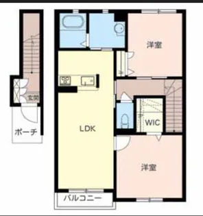 2LDKの間取り画像