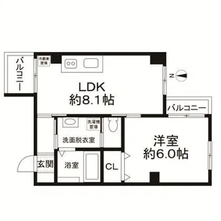 東京都墨田区本所2【マンション】の間取り