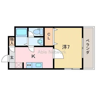 クレセントハイム【1階】の間取り
