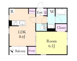 ルヴェ・デュ・ソレイユ【1階】の間取り