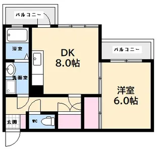 房尾本店三篠ビル【7階】の間取り