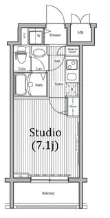 ガラ・ステーション岩本町North【12階】の間取り