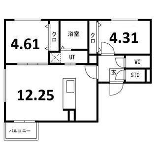 仮)GA-北11東12 MS【2階】の間取り