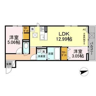 神奈川県厚木市船子【アパート】の間取り