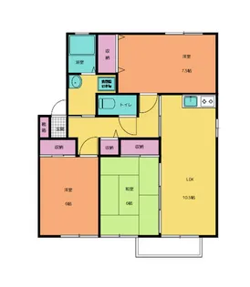 ルシオール B棟【2階】の間取り