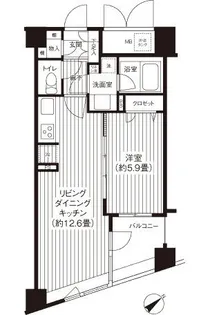 コスモリード新宿余丁町【4階】の間取り