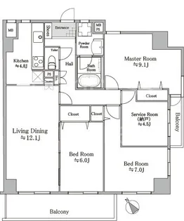 エクセル西葛西【2階】の間取り