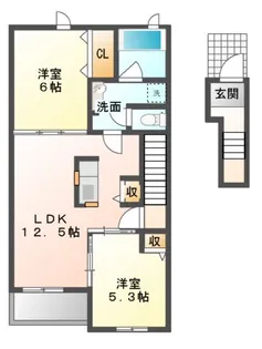エトワール藤方【2階】の間取り
