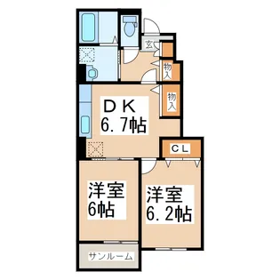 ギャラクシー【1階】の間取り