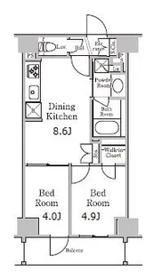 レジディア千駄木【3階】の間取り