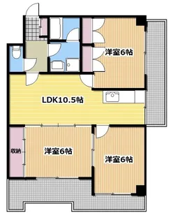 メイフェア塩付【5階】の間取り