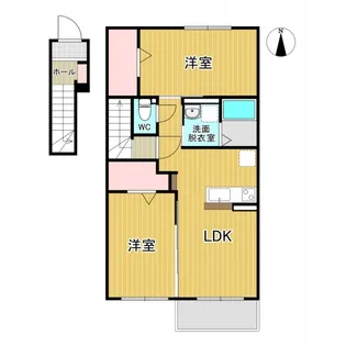 モンターニュ K【2階】の間取り