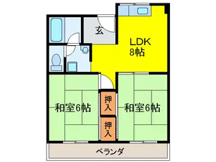 美山マンション【1階】の間取り