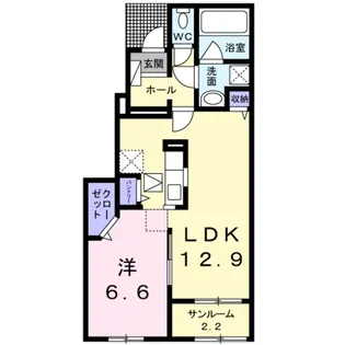 アン・ジュールV【1階】の間取り