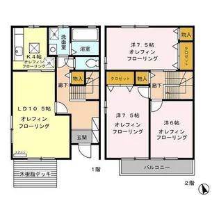 長野県上田市上田【一戸建】の間取り