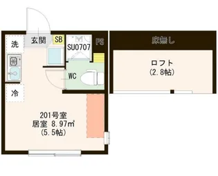 キューブときわ台【2階】の間取り