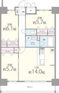 エルグランコウショウ【5階】の間取り