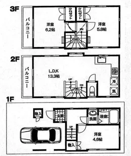 東京都江東区猿江1【一戸建】の間取り