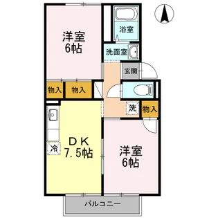 パレス宮前 A棟【2階】の間取り