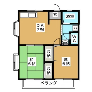 ドミール堀上1号棟【2階】の間取り