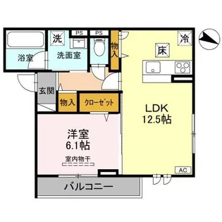 プリュニエ【1階】の間取り